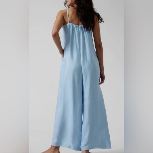 Athleta Oversized Light Blue Jumpsuit size Medium - Picture 2 of 7